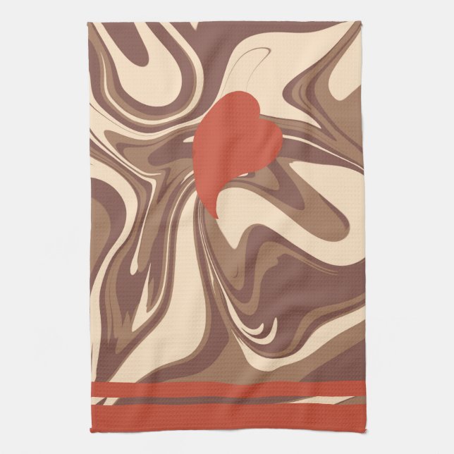 I Liebe Cappuccino 2 Küchentücher (Vertikal)