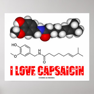 I Liebe Capsaicin (chemisches Molekül) Poster