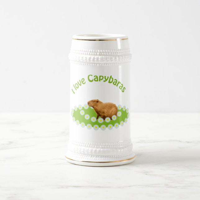 I Liebe Capybaras Bierglas (Mittel)