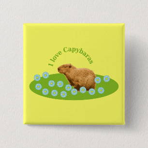 I Liebe Capybaras Button