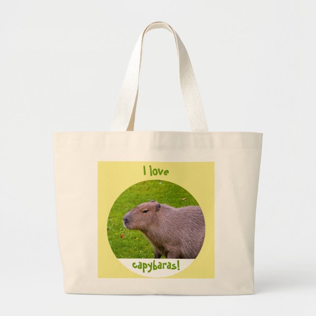 I Liebe Capybaras Jumbo Stoffbeutel (Vorne)