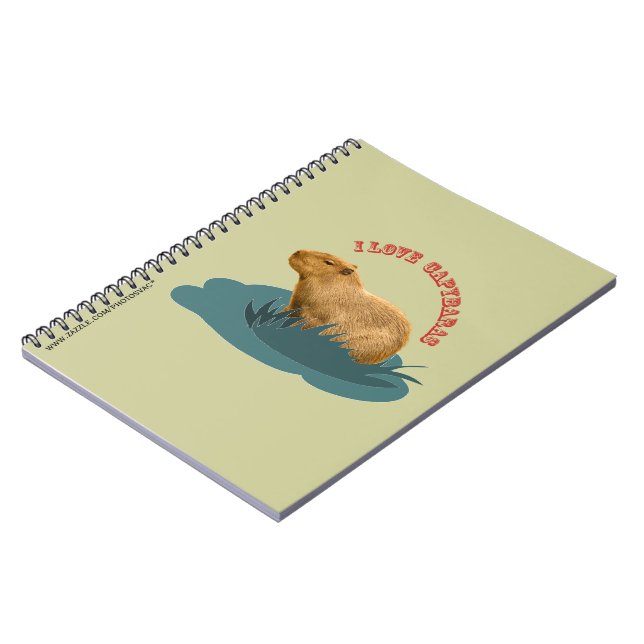 I Liebe Capybaras Notebook Notizblock (Linke Seite)
