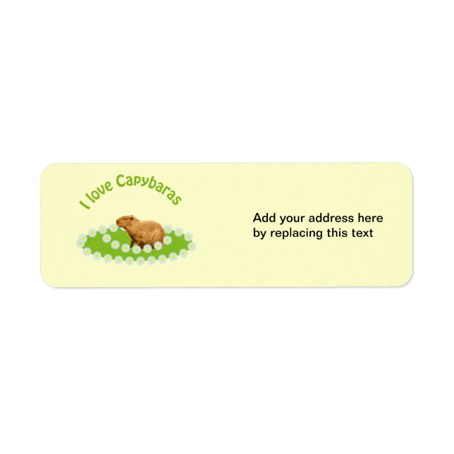 I Liebe Capybaras Rücksendeadresse (Vorne)