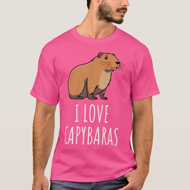 I Liebe Capybaras T-Shirt (Vorderseite)