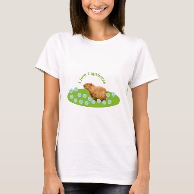 I Liebe Capybaras T-Shirt (Vorderseite)
