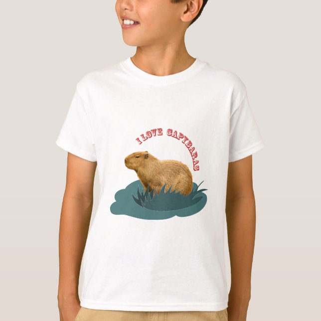 I Liebe Capybaras T-Shirt (Vorderseite)