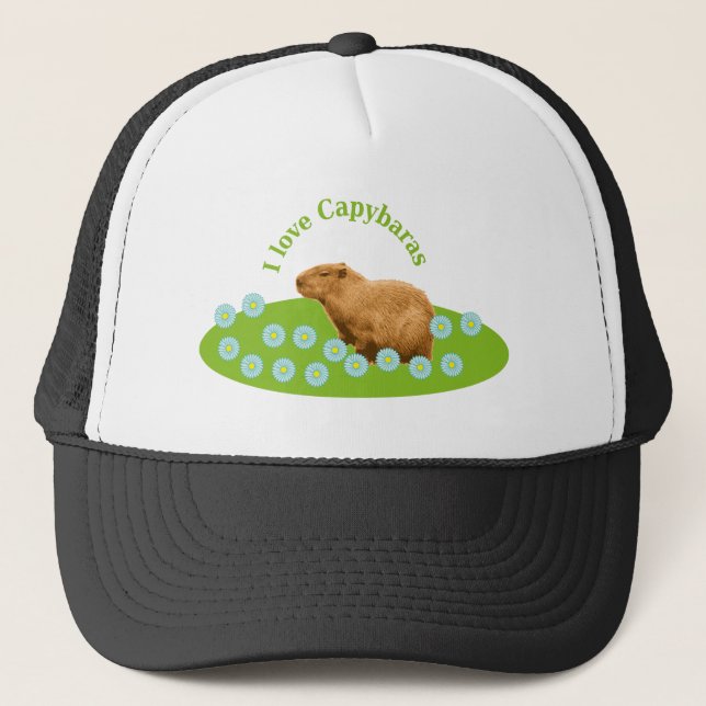 I Liebe Capybaras Truckerkappe (Vorderseite)