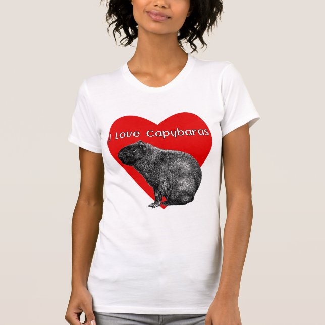 I Liebe Capybaras Women's Basic T-Shirt (Vorderseite)