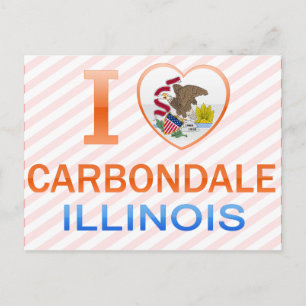 I Liebe Carbondale, IL Postkarte