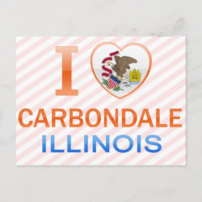 I Liebe Carbondale, IL Postkarte (Vorderseite)