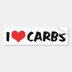 I Liebe Carbs Autoaufkleber