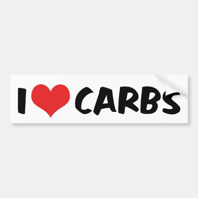 I Liebe Carbs Autoaufkleber (Vorne)