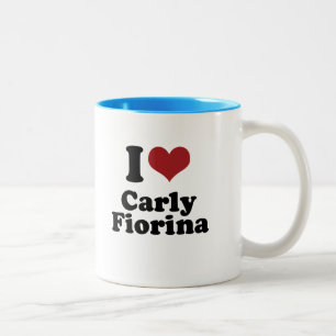 I Liebe Carly Fiorina für Präsidenten Zweifarbige Tasse