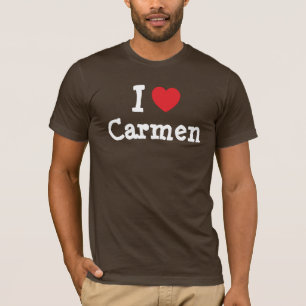 I Liebe Carmen Herz Brauch personalisiert T-Shirt