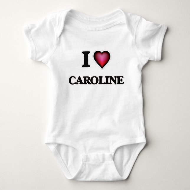 I Liebe Caroline Baby Strampler (Vorderseite)