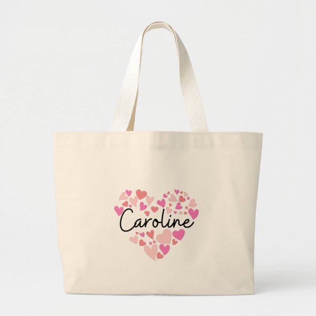 I Liebe Caroline Jumbo Stoffbeutel (Vorne)