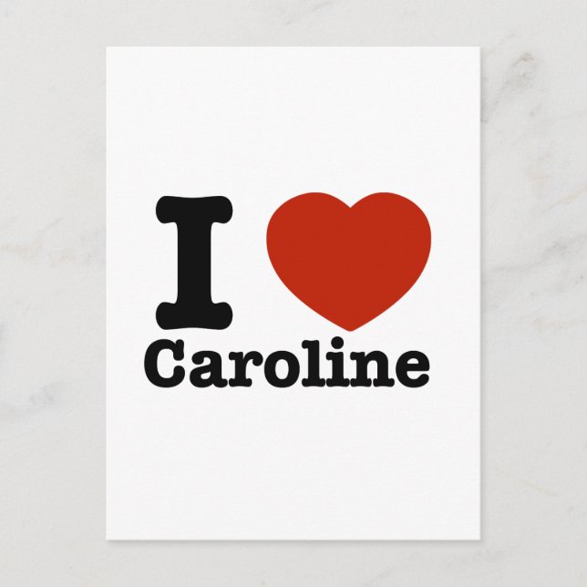 I Liebe Caroline Postkarte (Vorderseite)