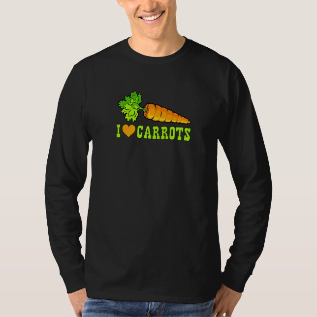 I Liebe Carroons Gemüse T-Shirt (Vorderseite)