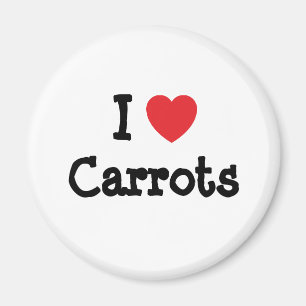 I Liebe Carroter Herzschlag T - Shirt Magnet