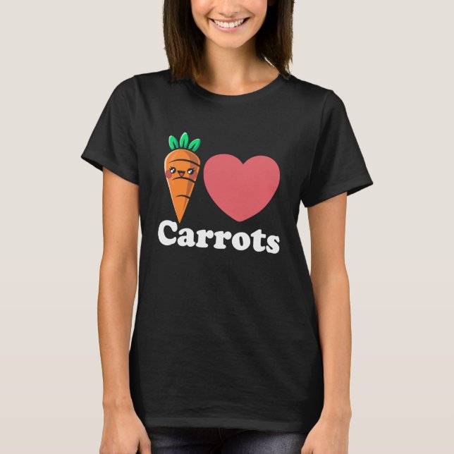 I Liebe Carrots T-Shirt (Vorderseite)
