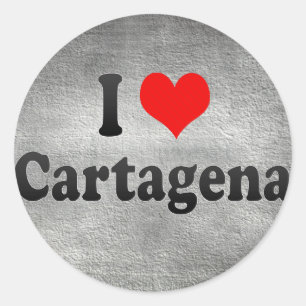 I Liebe Cartagena, Kolumbien Runder Aufkleber