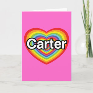 I Liebe Carter: Regenbogenherz Feiertagskarte