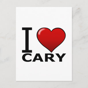 I LIEBE CARY, NC - NORDCAROLINA POSTKARTE