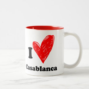 I Liebe Casablanca Twoleurige Koffiemok Zweifarbige Tasse