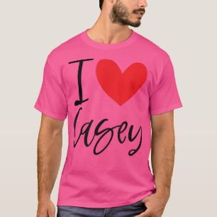 I Liebe Casey Name Herz Personalisiert Männer Typ T-Shirt