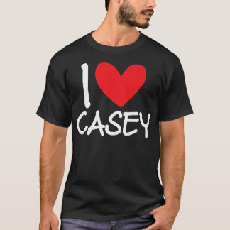 I Liebe Casey Name Personalisiert Men Typ BESTE FR T-Shirt