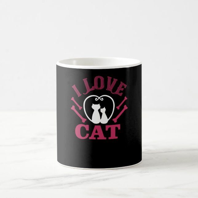 I Liebe Cat Kaffeetasse (Mittel)
