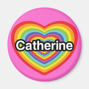 I Liebe Catherine: Regenbogenherz Magnet