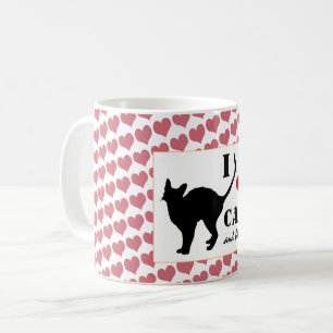 I Liebe Cats & Black Cat Morning Kaffee / Herz-Tas Kaffeetasse