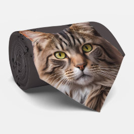 I Liebe Cats Gray Tabby Cat Neck Tie Krawatte