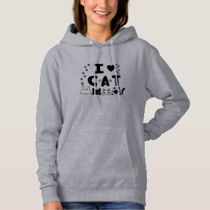 I Liebe Cats Hoodie - Niedliche Geschenke für Katz