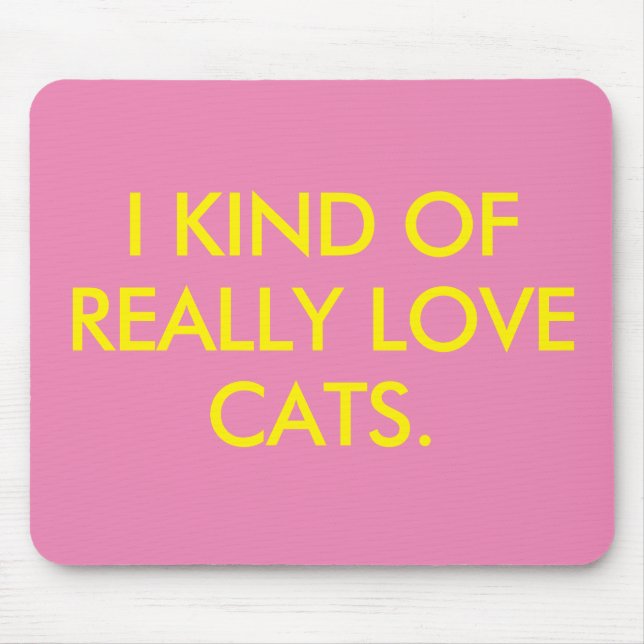 I Liebe Cats Maus Pad Mousepad (Vorne)