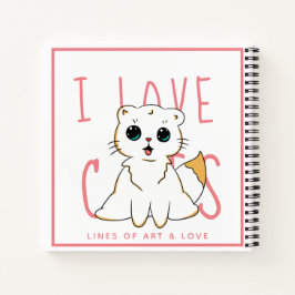 I Liebe Cats - Niedlich Zeichnend Notebook Notizbuch