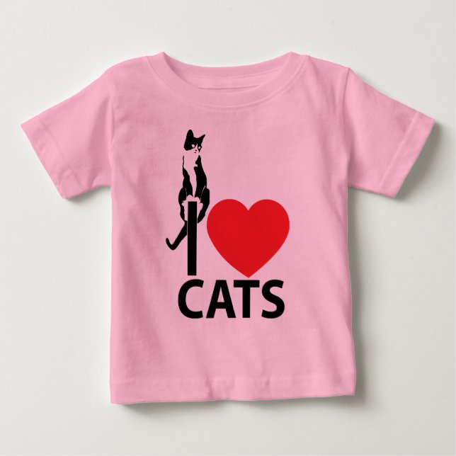 I Liebe Cats T - Shirt (Vorderseite)