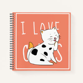 I Liebe Cats - Zeichnend Notebook Notizbuch