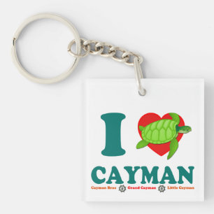 I Liebe Cayman Caribbean Style Souvenir Schlüsselanhänger