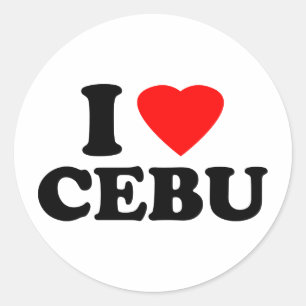I Liebe Cebu Runder Aufkleber