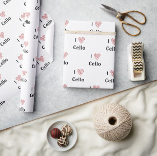 I Liebe Cello Rotes Herz Musiknoten Geschenkpapier