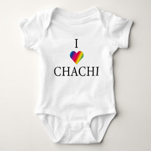 I LIEBE CHACHI RAINBOW HERZ BABY STRAMPLER
