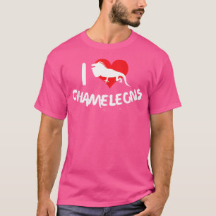 I Liebe Chameleons Heart Pet Lizard Reptile Chamel T-Shirt