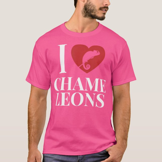 I Liebe Chameleons Veiled Panther Chamaeleonidae C T-Shirt (Vorderseite)