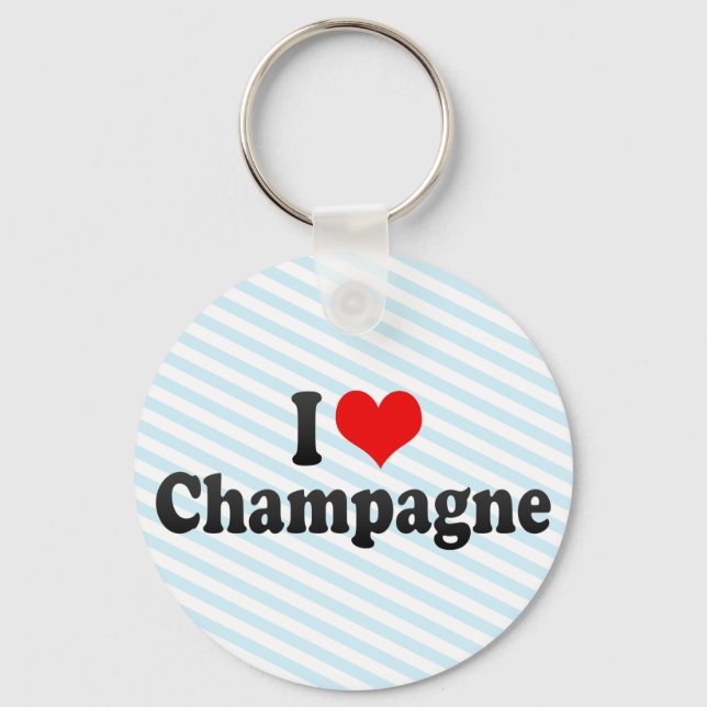 I Liebe Champagne Schlüsselanhänger (Vorderseite)