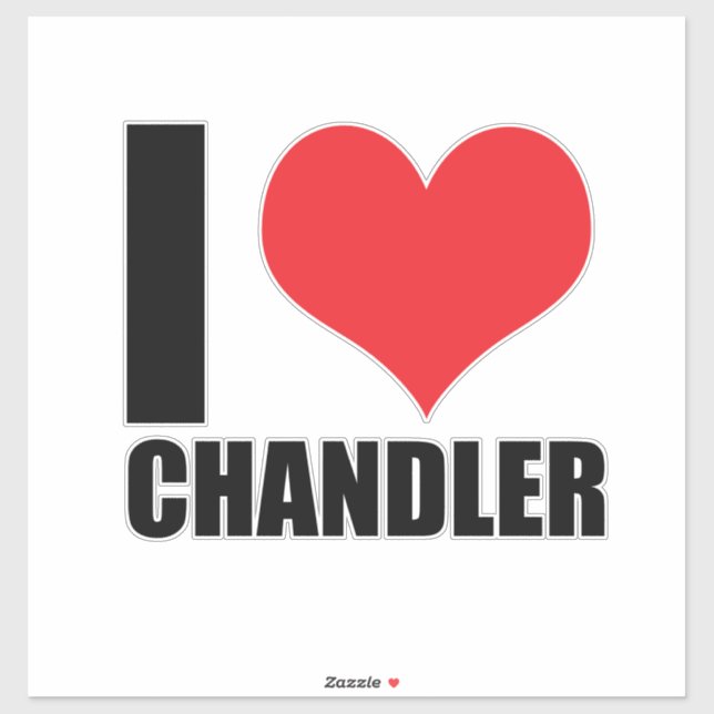 I Liebe Chandler Aufkleber (Blatt)