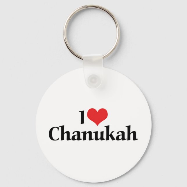 I Liebe Chanukah Schlüsselanhänger (Vorderseite)