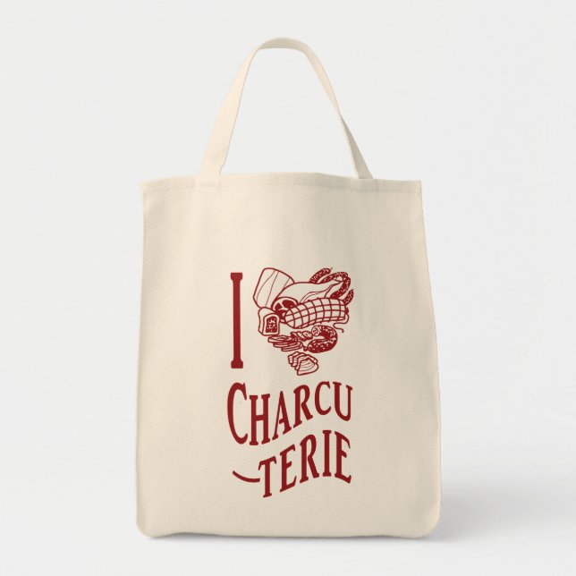 I Liebe Charcuterie Tragetasche (Vorne)
