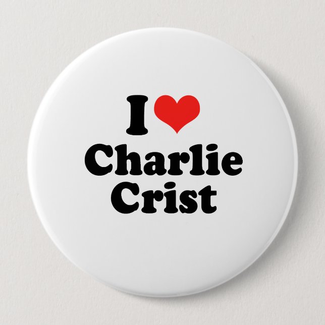 I Liebe Charlie Crist Button (Vorderseite)